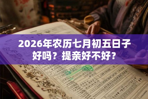 2026年农历七月初五日子好吗？提亲好不好？