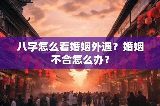 八字怎么看婚姻外遇?婚姻不合怎么办? 八字怎么看婚姻外遇?婚姻不合怎么办?