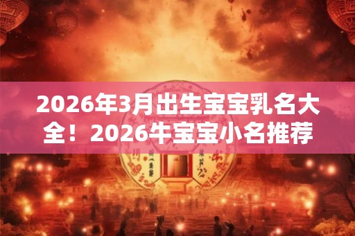 2026年3月出生宝宝乳名大全！2026牛宝宝小名推荐