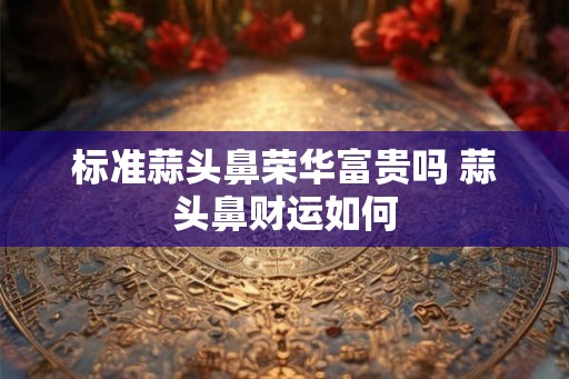标准蒜头鼻荣华富贵吗 蒜头鼻财运如何