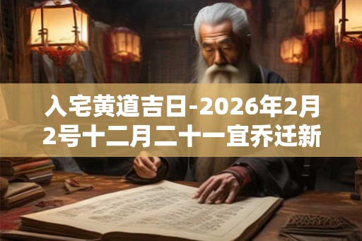 入宅黄道吉日-2026年2月2号十二月二十一宜乔迁新居吗