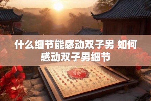 什么细节能感动双子男 如何感动双子男细节