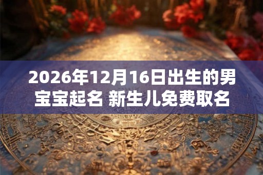 2026年12月16日出生的男宝宝起名 新生儿免费取名