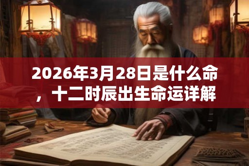 2026年3月28日是什么命，十二时辰出生命运详解