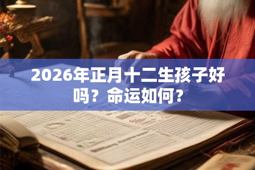 2026年正月十二生孩子好吗？命运如何？