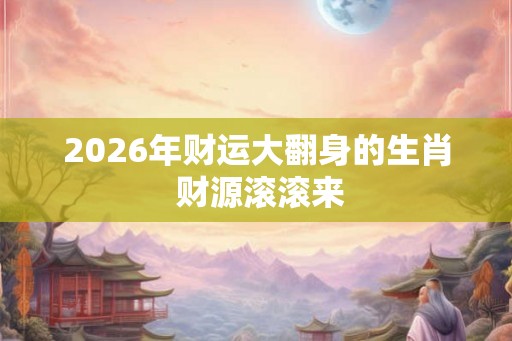2026年财运大翻身的生肖 财源滚滚来 2026年财运大翻身的生肖 财源滚滚来