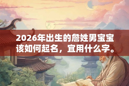 2026年出生的詹姓男宝宝该如何起名，宜用什么字。