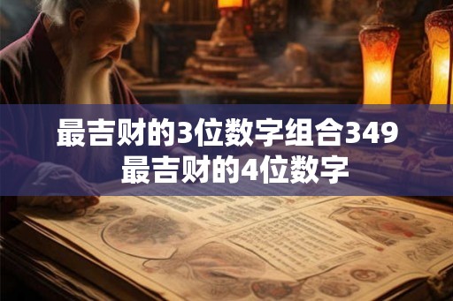 最吉财的3位数字组合349  最吉财的4位数字