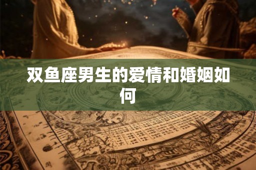 双鱼座男生的爱情和婚姻如何