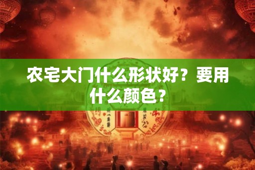 农宅大门什么形状好？要用什么颜色？
