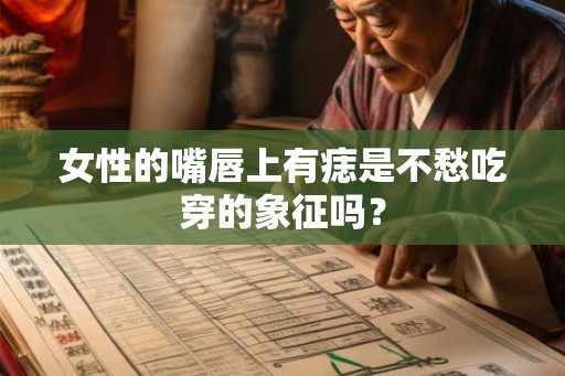 女性的嘴唇上有痣是不愁吃穿的象征吗？