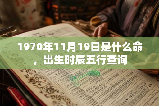 1970年11月19日是什么命，出生时辰五行查询