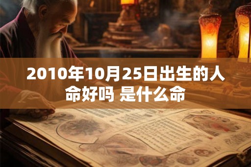 2010年10月25日出生的人命好吗 是什么命