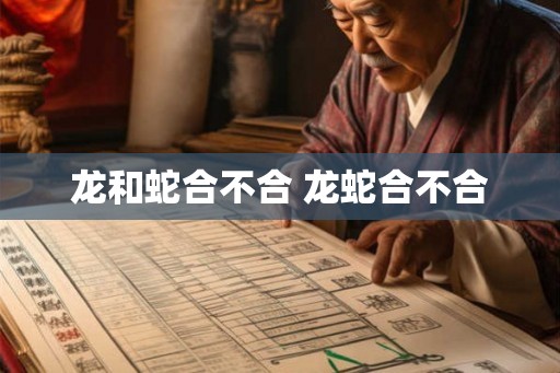 龙和蛇合不合 龙蛇合不合