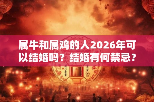 属牛和属鸡的人2026年可以结婚吗?结婚有何禁忌? 属牛和属鸡的人2026年可以结婚吗?结婚有何禁忌?