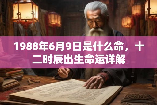 1988年6月9日是什么命,十二时辰出生命运详解 1988年6月9日是什么命,十二时辰出生命运详解