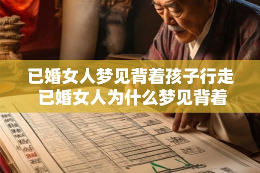 已婚女人梦见背着孩子行走 已婚女人为什么梦见背着孩子行走