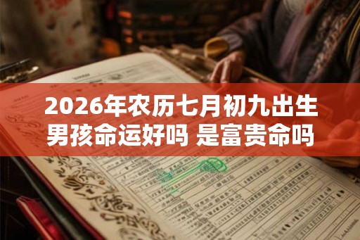 2026年农历七月初九出生男孩命运好吗 是富贵命吗