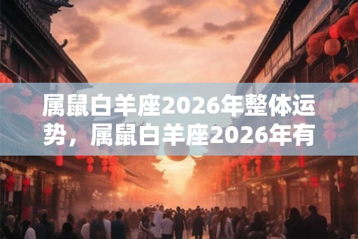 属鼠白羊座2026年整体运势，属鼠白羊座2026年有贵人运吗？