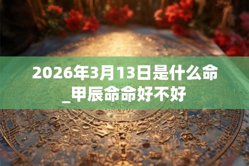 2026年3月13日是什么命_甲辰命命好不好