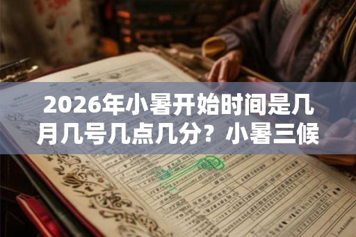 2026年小暑开始时间是几月几号几点几分？小暑三候指的是什么？