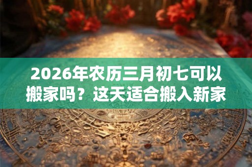 2026年农历三月初七可以搬家吗？这天适合搬入新家吗？