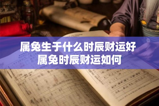 属兔生于什么时辰财运好 属兔时辰财运如何