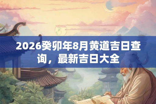 2026癸卯年8月黄道吉日查询,最新吉日大全 2026癸卯年8月黄道吉日查询,最新吉日大全