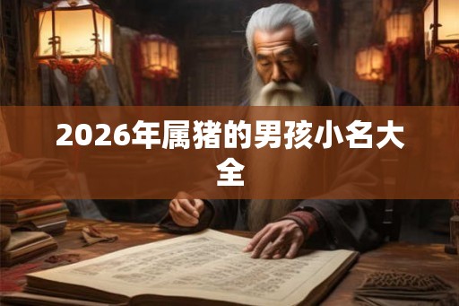 2026年属猪的男孩小名大全