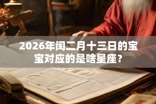 2026年闰二月十三日的宝宝对应的是啥星座？