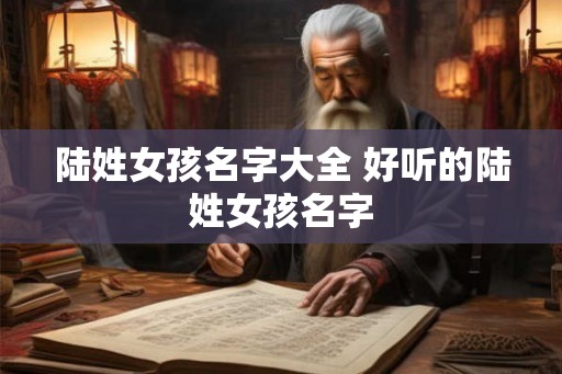 陆姓女孩名字大全 好听的陆姓女孩名字