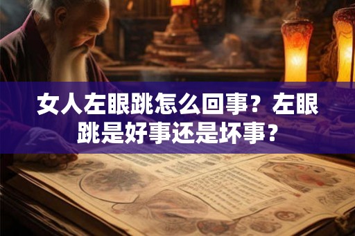 女人左眼跳怎么回事？左眼跳是好事还是坏事？