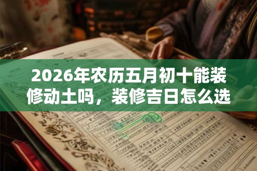 2026年农历五月初十能装修动土吗,装修吉日怎么选? 2026年农历五月初十能装修动土吗,装修吉日怎么选?