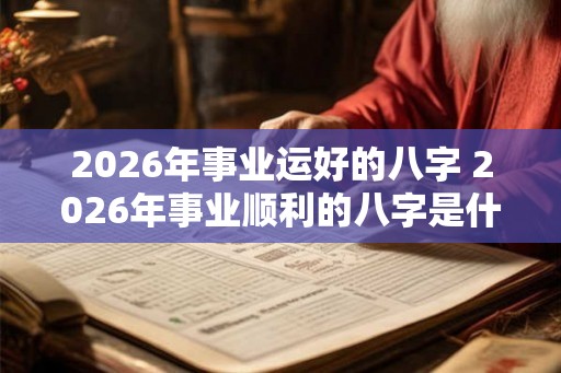 2026年事业运好的八字 2026年事业顺利的八字是什么