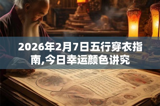 2026年2月7日五行穿衣指南,今日幸运颜色讲究