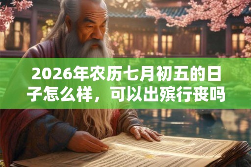 2026年农历七月初五的日子怎么样，可以出殡行丧吗？