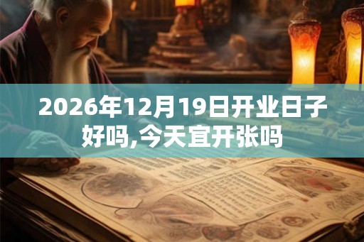 2026年12月19日开业日子好吗,今天宜开张吗 2026年12月19日开业日子好吗,今天宜开张吗