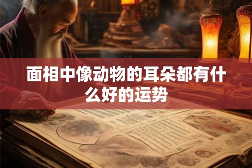 面相中像动物的耳朵都有什么好的运势