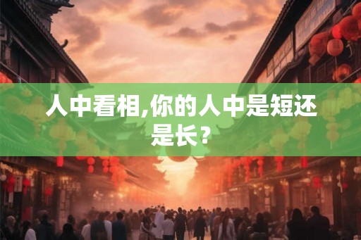 人中看相,你的人中是短还是长？