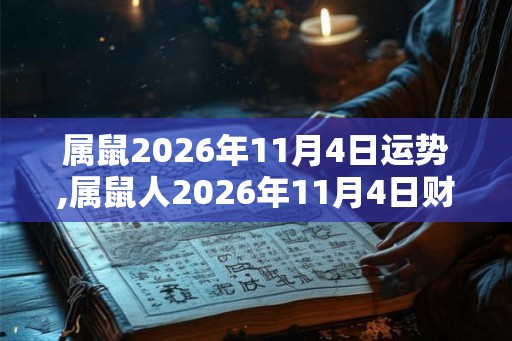 属鼠2026年11月4日运势,属鼠人2026年11月4日财运,生肖鼠2026年11月4日运势 属鼠2026年11月4日运势,属鼠人2026年11月4日财运,生肖鼠2026年11月4日运势