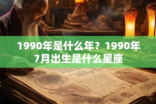 1990年是什么年？1990年7月出生是什么星座