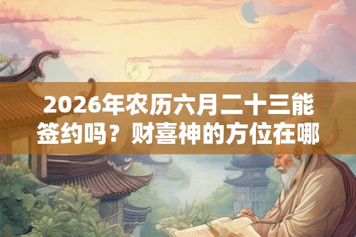 2026年农历六月二十三能签约吗？财喜神的方位在哪？