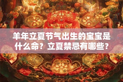 羊年立夏节气出生的宝宝是什么命？立夏禁忌有哪些？