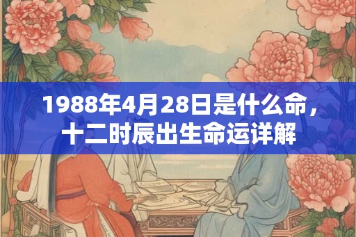 1988年4月28日是什么命,十二时辰出生命运详解 1988年4月28日是什么命,十二时辰出生命运详解