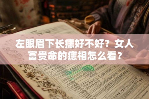 左眼眉下长痣好不好?女人富贵命的痣相怎么看? 左眼眉下长痣好不好?女人富贵命的痣相怎么看?