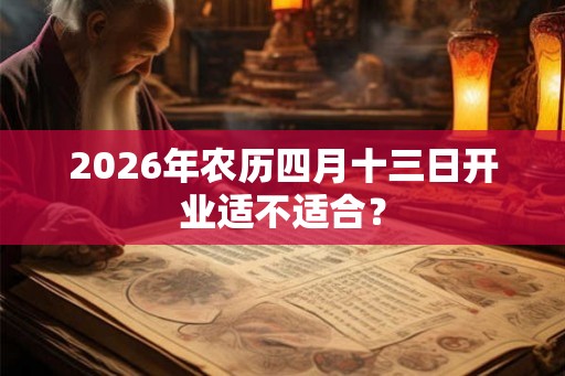 2026年农历四月十三日开业适不适合？
