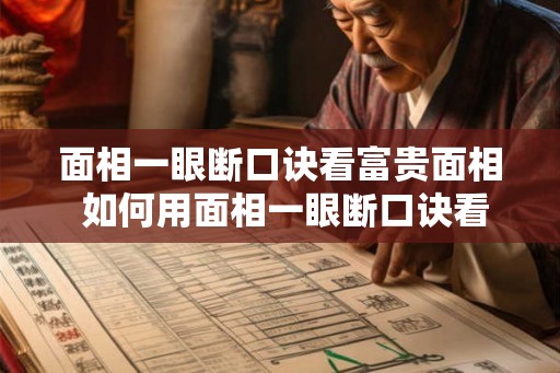 面相一眼断口诀看富贵面相 如何用面相一眼断口诀看出富贵面相 面相一眼断口诀看富贵面相 如何用面相一眼断口诀看出富贵面相
