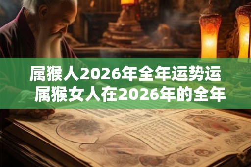 属猴人2026年全年运势运 属猴女人在2026年的全年运势 属猴人2026年全年运势运 属猴女人在2026年的全年运势