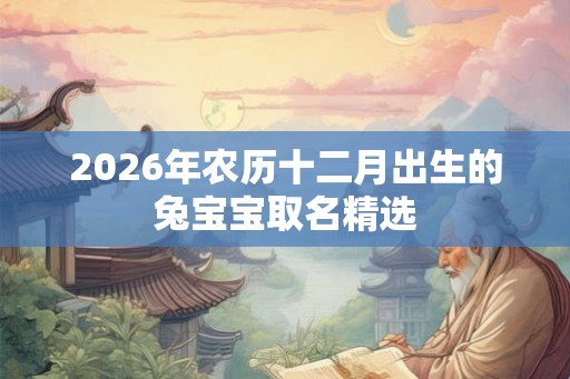 2026年农历十二月出生的兔宝宝取名精选