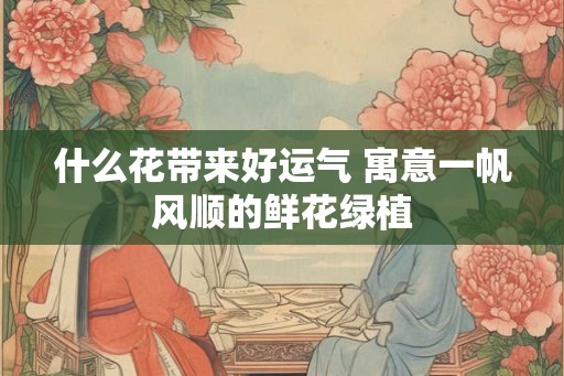什么花带来好运气 寓意一帆风顺的鲜花绿植 什么花带来好运气 寓意一帆风顺的鲜花绿植